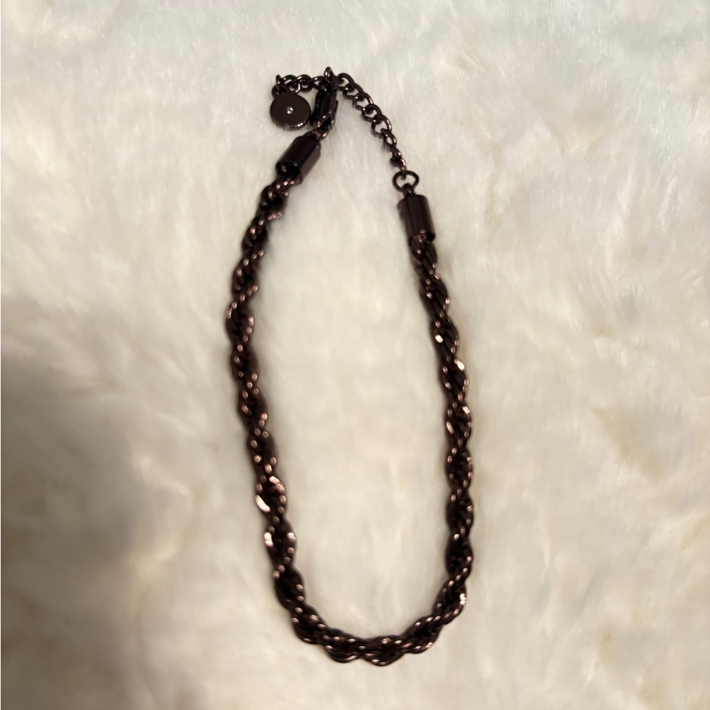 Alex and Ani bronze rope bracelet 8"